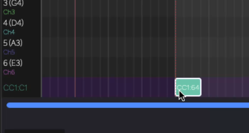 Expression Lane — MIDI CC