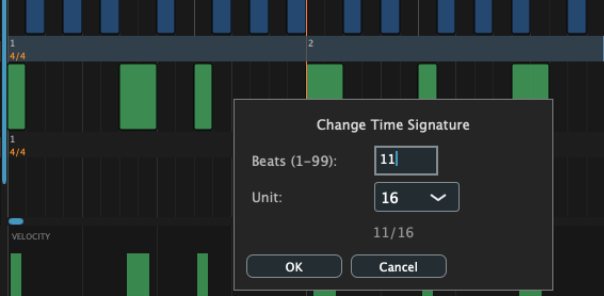 [placeholder] time signature change dialog